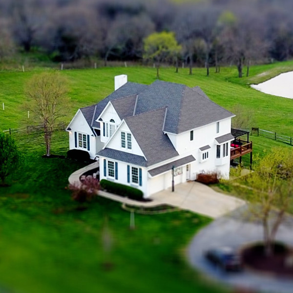 Residential real estate drone photography